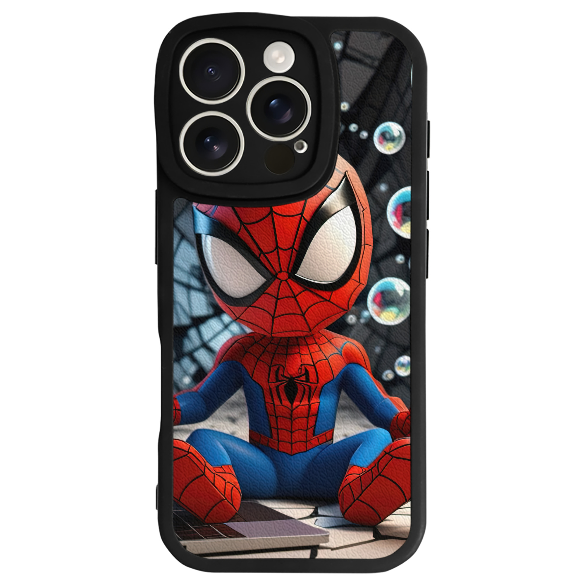 （画像用） Spider Man スパイダーマン 【iPhone 16シリーズ対応】シリコンスマホケース（レザー調） 材質：シリコン